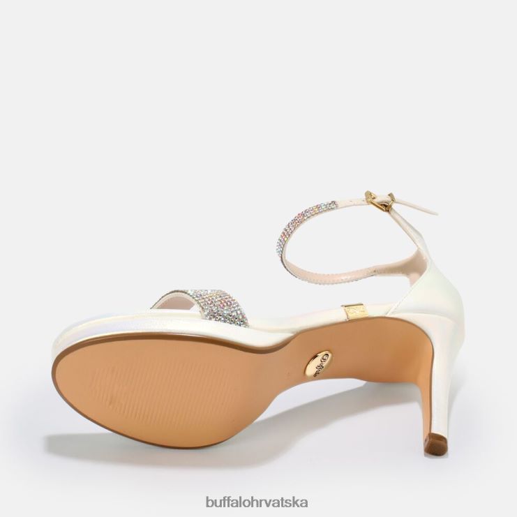 biserno bijela Buffalo monroe veganska sandala s visokom petom |sandale TDD6T226